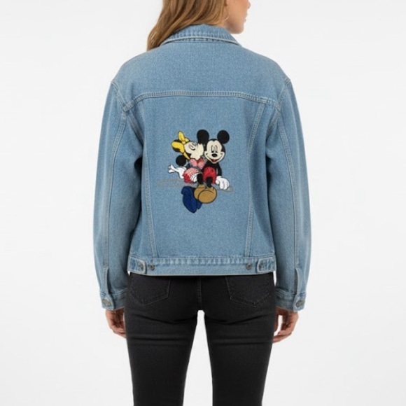 Jerry Leigh Jackets & Blazers - Vtg 90s Mickey & Minnie Mouse Embroidered Denim Trucker Jacket – Jerry Leigh, S